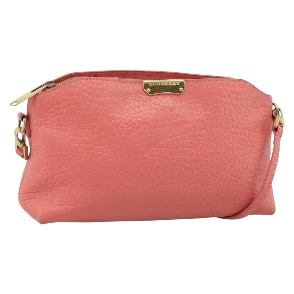 Burberry Leather Shoulder Bag Pink